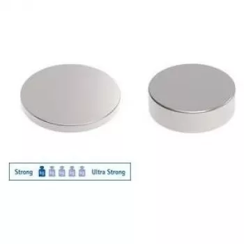 MAUL Neodīma diska magnēts, 10 x 3 mm, niķelēts, 2 kg turēšanas spēks, 1 gabals 6166396