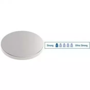MAUL pašlīmējošs neodīma magnēta disks, 10 mm diametrs, 1 mm biezs, niķeļa pārklājums, 0,5 kg turēšanas spēks, 1 gabals 6167196