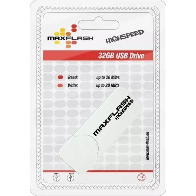 MAXFLASH 32GB USB 3.0 zibatmiņa - Melna