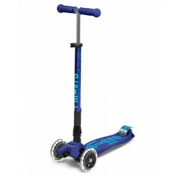 Maxi Micro Deluxe Foldable LED Scooter Bright Blue