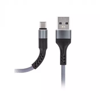 MAXLIFE Type-C kabelis ātrai uzlādei 2A Pelēks 1m USB-A uz USB-C datu sinhronizācijai