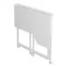 MCN Maclean salokāms galds L-veida balts 100x65 cm mobilais ar bloķējamiem riteņiem MC-1250 L/W