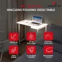 MCN Maclean salokāms galds L-veida balts 100x65 cm mobilais ar bloķējamiem riteņiem MC-1250 L/W