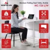 MCN Maclean MC-126 L/W salokāms L-veida galds, balts, mobilais, 100x73 cm, 50 kg slodze