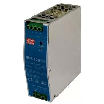 MEAN WELL DIN sliežu komutācijas barošanas bloks NDR-120-48 48V/120W/2.5A
