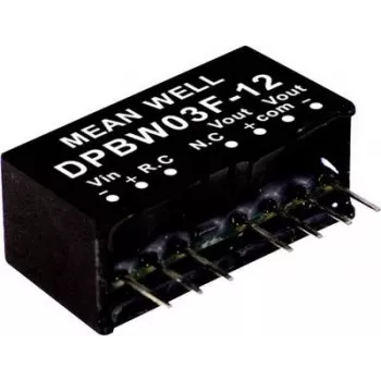 MEAN WELL DPBW03G-15 DC-DC pārveidotājs, 3W, 15V 200mA, 9-18V ieeja, DIP24, izolēts