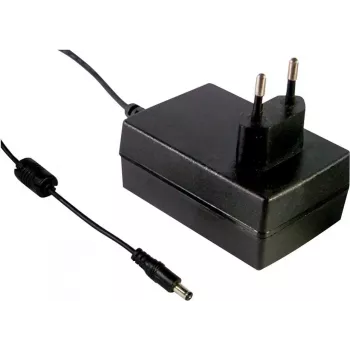MEAN WELL GSM36E24-P1J 36W medicīniskais galda barošanas adapteris, 24V DC, 1,5A, 2,1x5,5mm spraudnis