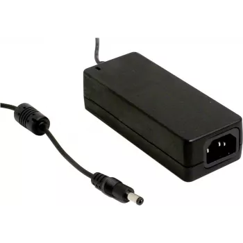 MEAN WELL GSM40A12-P1J 40W 12V 3.34A medicīniska galddatora barošanas bloks ar 2,1x5,5mm līdzstrāvas spraudni
