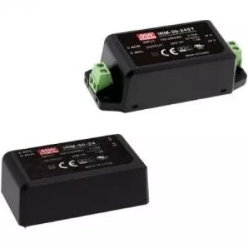 MEAN WELL IRM-30-12 iekapsulēts AC/DC barošanas modulis 30W 12V 2.5A PCB montāžai 85-264VAC ITE 60950/62368 melns