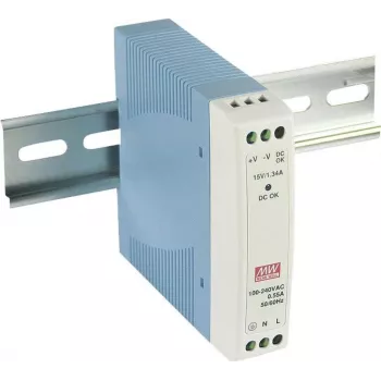 MEAN WELL MDR-10-12 DIN sliedes barošanas bloks 12V DC 0.84A 10W