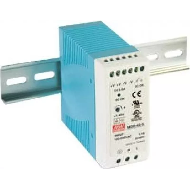 MEAN WELL MDR-40-24 DIN sliedes barošanas bloks 24V 40W