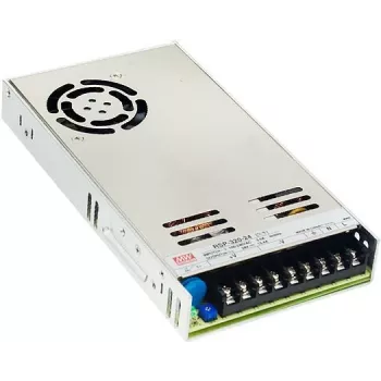 MEAN WELL RSP-320-24 320W 24V 13.4A slēgts komutācijas barošanas bloks ar PFC, 1U zema profila, 88-264V AC ieeja