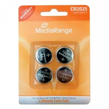 MEDIARANGE MRBAT131 CR2025 litija monētu baterija 3V 160mAh 4 iepakojums