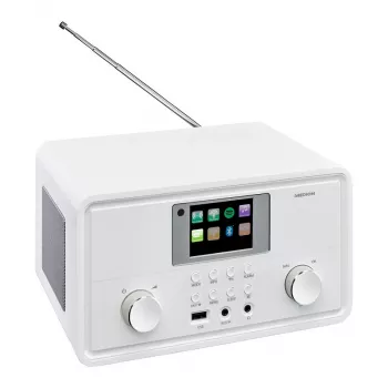 MEDION MD 88069 Interneta radio ar DAB+, FM, Bluetooth un Wi-Fi, balts