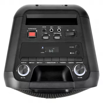 MEDION PE-1 Pure Party Speaker Black - Bluetooth 5.0, 40W RMS, 2x 6.5 inch skaļruņi, karaoke, TWS, LED gaismas, Power Bank