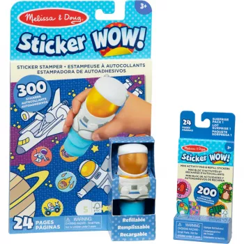 Melissa & Doug Sticker WOW! Astronaut Sticker Stamper & Pad - 300 uzlīmes