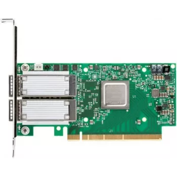 Mellanox NVIDIA ConnectX-5 EN MCX516A-CDAT tīkla adapteris - 100GbE divu portu QSFP28 PCIe 4.0 x16 pilna augstuma kronšteins melns