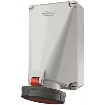 MENNEKES 143 CEE sienas kontaktligzda 125A 5-poliem 400V 6h IP67 sarkana