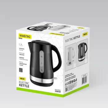 MEO MAESTRO Elektriskā tējkanna 1.7 L 2200 W Melna MR-035-BLACK