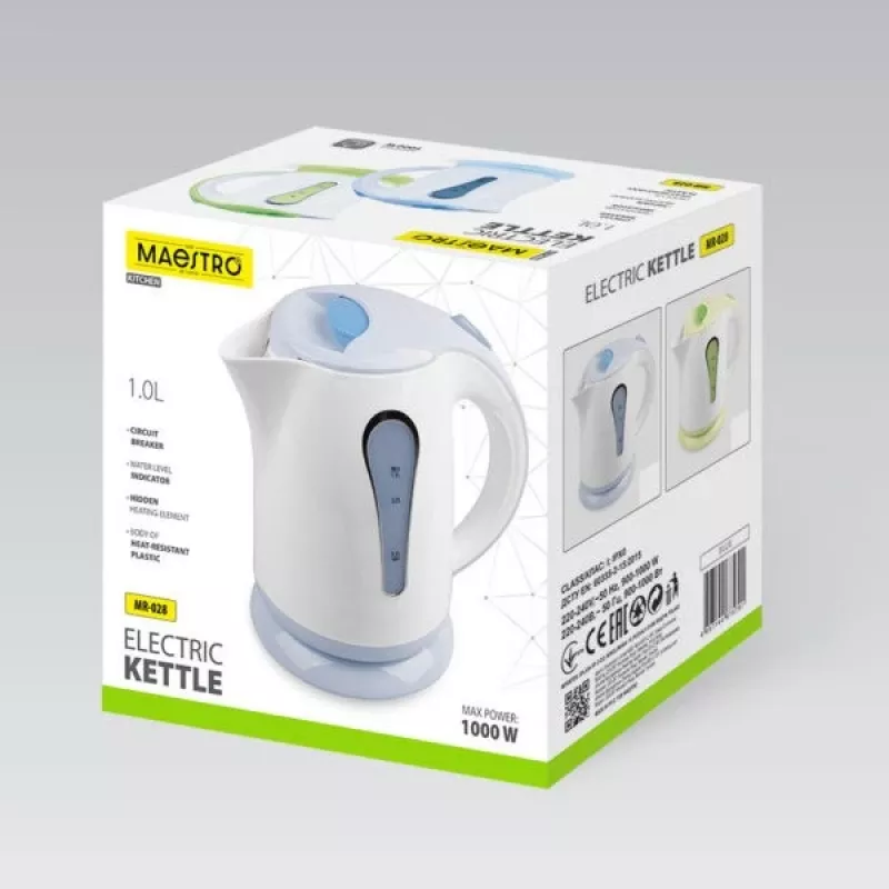 MEO MAESTRO Elektriskā tējkanna 1.7L 2200W Zila MR-031-BLUE