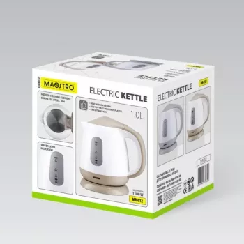 MEO MR-012-GREY MAESTRO Elektriskā Tējkanna 1L 1100W Pelēka
