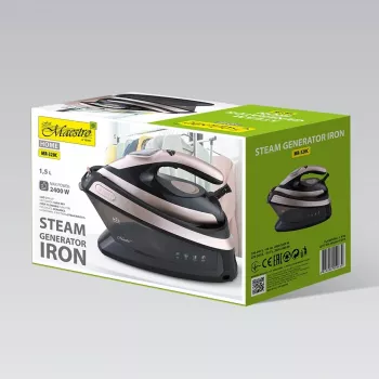 MEO MR-320C Maestro 2400W tvaika ģenerators ar keramikas zoli, 3.5 bāru spiediens, 120 g/min tvaika pastiprinājums, 1.2L tvertne