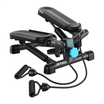 MERACH MR-2354B2 Mini Stepper ar Pretestības Lentēm, Hidrauliskajiem Cilindriem, LCD Displeju, Melns