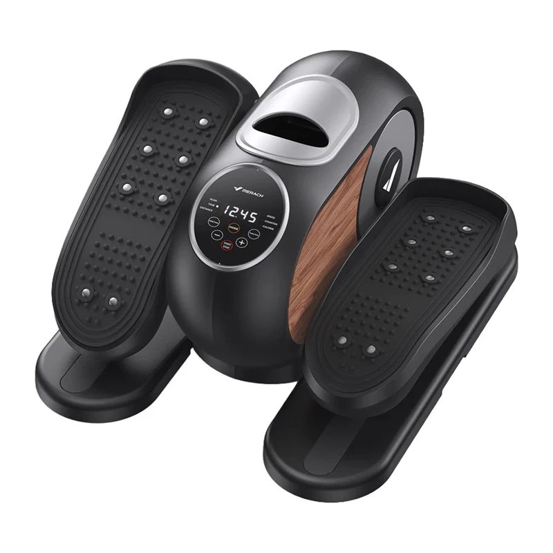 MERACH MR-E32B1 Mini elipsveida trenažieris, magnētiskā pretestība, 8 līmeņi, LCD displejs, zem galda, melns