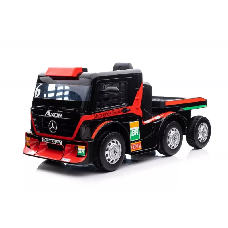 Mercedes Truck + Trailer XMX622B Battery-Powered Toy with LED Lights Red LCD