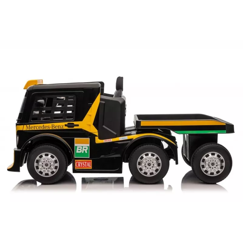 Mercedes Truck + Trailer XMX622B Yellow LCD Battery-Powered Toy Car