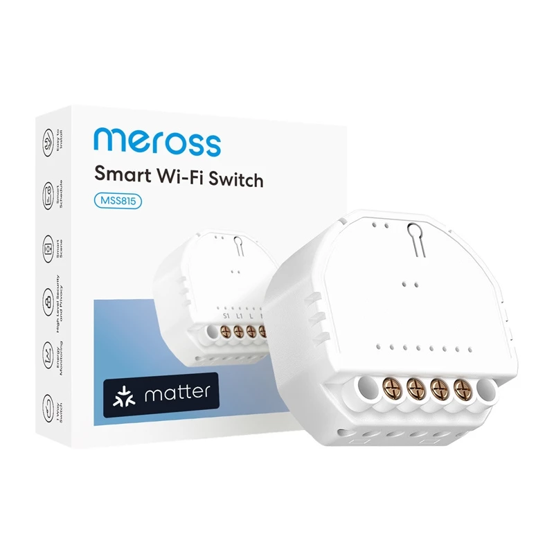 MEROSS MSS815MAQUA-UN viedais Wi-Fi slēdzis 4 gab. komplekts (2.4GHz, US spraudnis, bez centrmezgla)