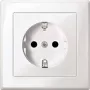 Merten MEG2300-1519 Schuko kontaktligzda CEE 7/3, iedziļināti montējama, 16 A, 250 V, polāri balta