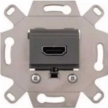Merten MEG4583-0000 HDMI kontaktligzdas modulis, pelēks, iedziļināti montējams, 4K UHD, System M