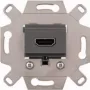 Merten MEG4583-0000 HDMI kontaktligzdas modulis, pelēks, iedziļināti montējams, 4K UHD, System M
