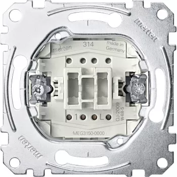 Merten spiedpogas ieliktnis 1-polārs 10A 250V MEG3050-0000