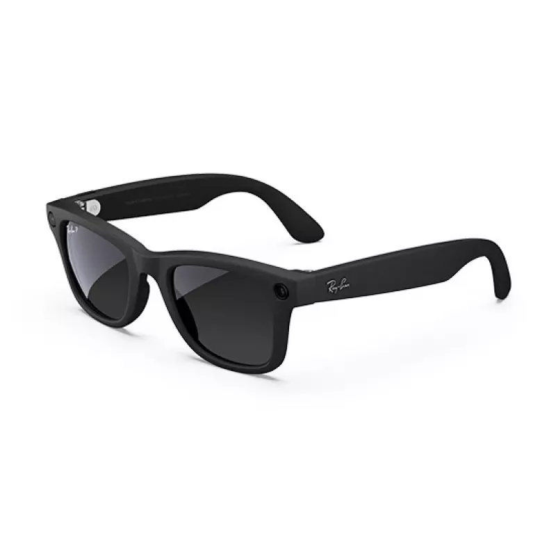 META Ray-Ban Wayfarer L Matēti Melnas Polarizētas Graphite Grey Viedās Brillēs