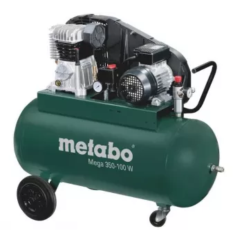 Metabo Kompresors MEGA 350-100 W 230V 90L 10bar 250L/min Eļļas eļļots siksnas piedziņas gaisa kompresors