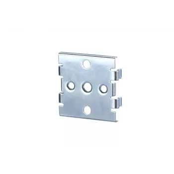 METZ BTR Hutschienenadapter mini (1308990111-I) – DIN sliedes adapteris Keystone un optiskās šķiedras moduļiem, 35mm, gaiši pelēks