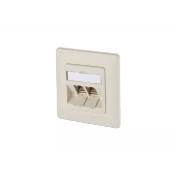 METZ CONNECT BTR E-DAT modul 8/8(8) UP iegremdējami montējama CAT 6 tīkla datu kontaktligzda, 2 x RJ45, pērļu balta RAL 1013 1309121001-E