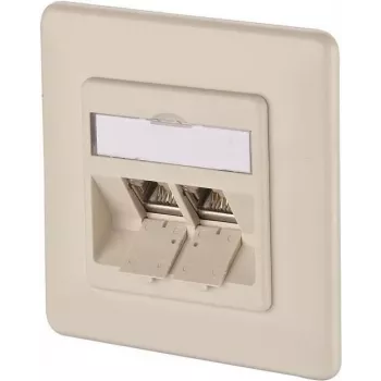 METZ CONNECT BTR E-DAT modul 8/8(8) UP iegremdējami montējama CAT 6 tīkla datu kontaktligzda, 2 x RJ45, pērļu balta RAL 1013 1309121001-E