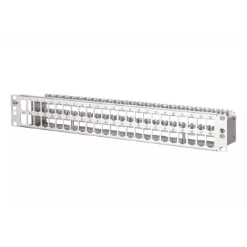 METZ CONNECT BTR E-DAT modul komutacinė panelė 48 portų 1.5U ekranuota Cat.6A juoda 130924-00-E