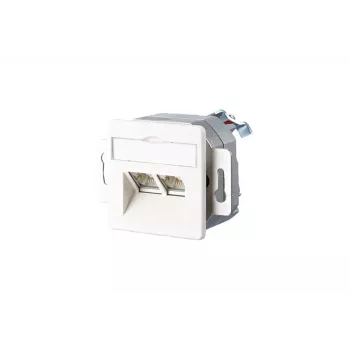 METZ CONNECT BTR IT CONNECT E-DAT 8/8(8) Ek iegremdējamā datu kontaktligzda, 2 x RJ-45, CAT 6, ekranēta, tīri balta RAL 9010 1307444002-I