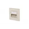 METZ CONNECT BTR IT CONNECT E-DAT modulis 3x8(8) UP - Iebūvējama tīkla kontaktligzda, 3 portu RJ45, CAT 6, ekranēta, pērļu balta (RAL 1013) 1309131001-E