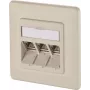 METZ CONNECT BTR IT CONNECT E-DAT modulis 3x8(8) UP - Iebūvējama tīkla kontaktligzda, 3 portu RJ45, CAT 6, ekranēta, pērļu balta (RAL 1013) 1309131001-E