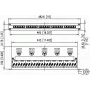 METZ CONNECT BTR UAE 25x8(8) Cat.6 ekranēts savienojumu panelis, 25 porti, 1U, gaiši pelēks 130887-E