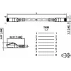 METZ CONNECT Cat.6A S/FTP tīkla kabelis RJ45 uz RJ45, 10GBase-T, 0,5m, pelēks, LSZH, zelta kontakti 1308455088-E