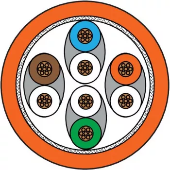 METZ CONNECT Cat6a SF/UTP tīkla savienojuma kabelis 1 m oranžs