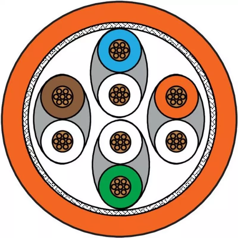 METZ CONNECT Cat6a SF/UTP tīkla savienojuma kabelis 1 m oranžs