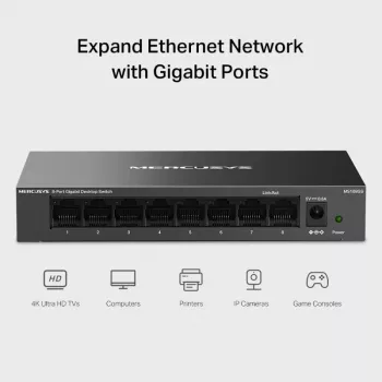 MEU Mercusys MS108G 8 portu gigabitu galda komutators