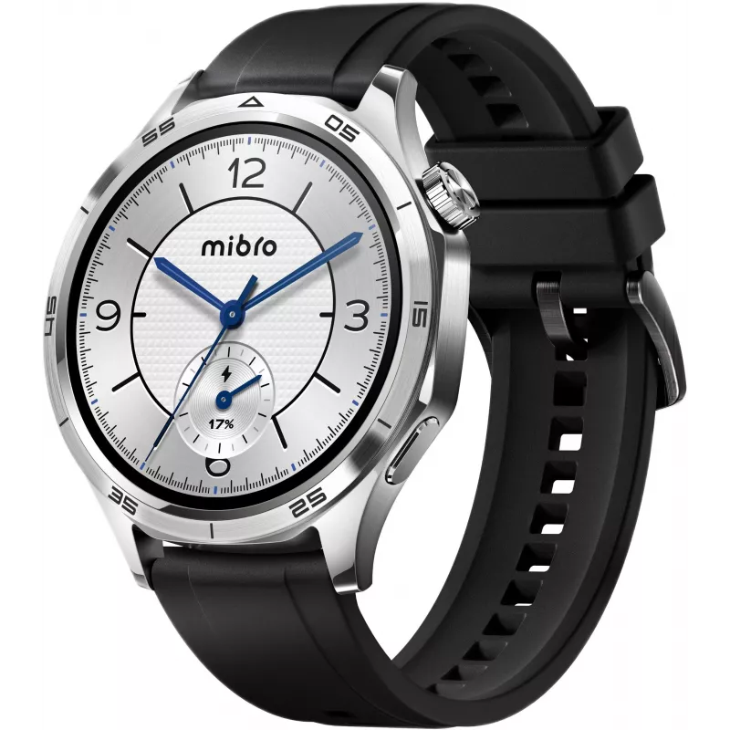 Mibro Watch GT viedpulkstenis ar 1,75 inch HD TFT displeju, sudraba krāsā (2 siksnas iekļautas)